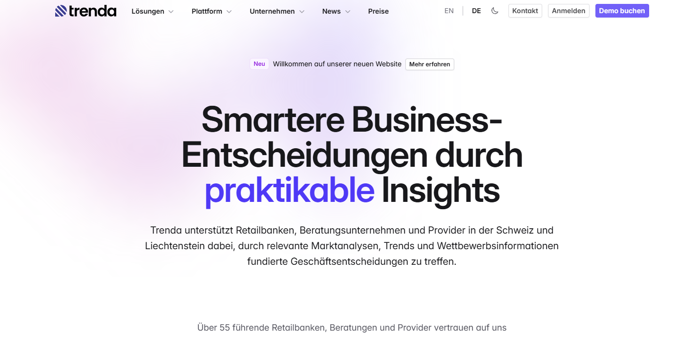 Willkommen auf der neuen Trenda-Website 🚀